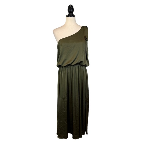 Nicole Miller Dresses & Skirts - Nicole Miller Green One Shoulder Midi Dress, Size XL